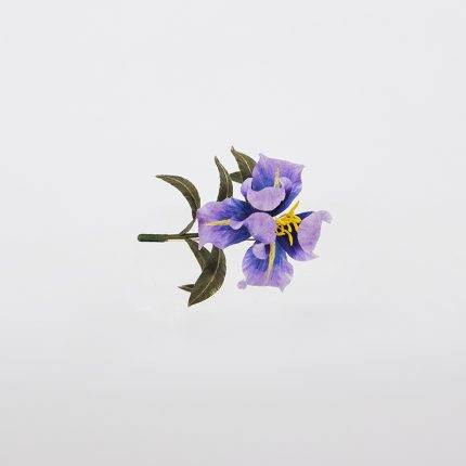Purple Silk Iris Brooch