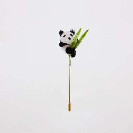 Silk Adorable Panda Brooch – Small